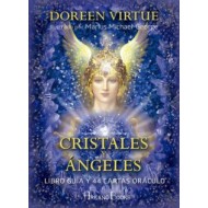 CRISTALES Y ANGELES: LIBRO GUIA Y 44 CARTAS ORACULO