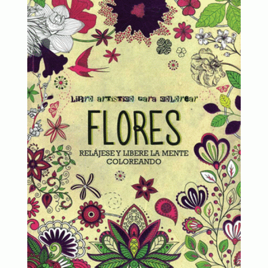 Libro artistico para colorear Flores