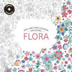 Mini libro para colorear flora